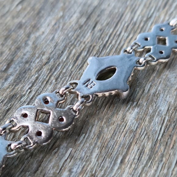 Nicky Butler 925 Sterling Silver Designer Amethyst Peridot Garnet Bracelet NB 💜 - Picture 8 of 16